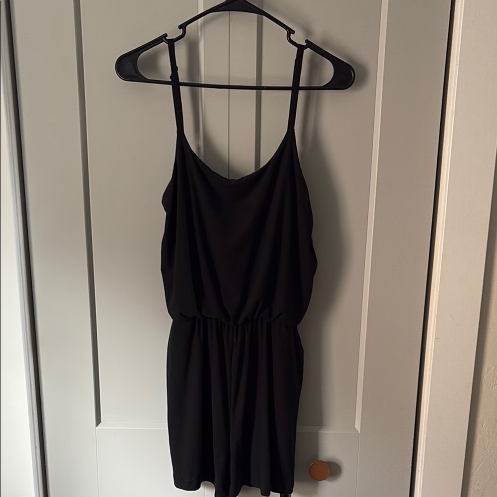 Black Spaghetti Strap Romper